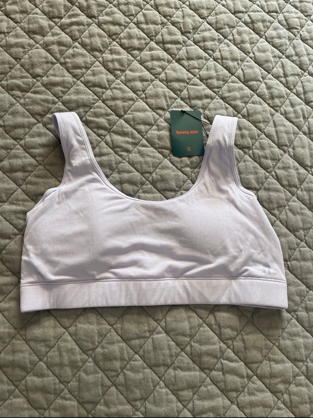 Tommy John White Ribbed Seamless Bralette